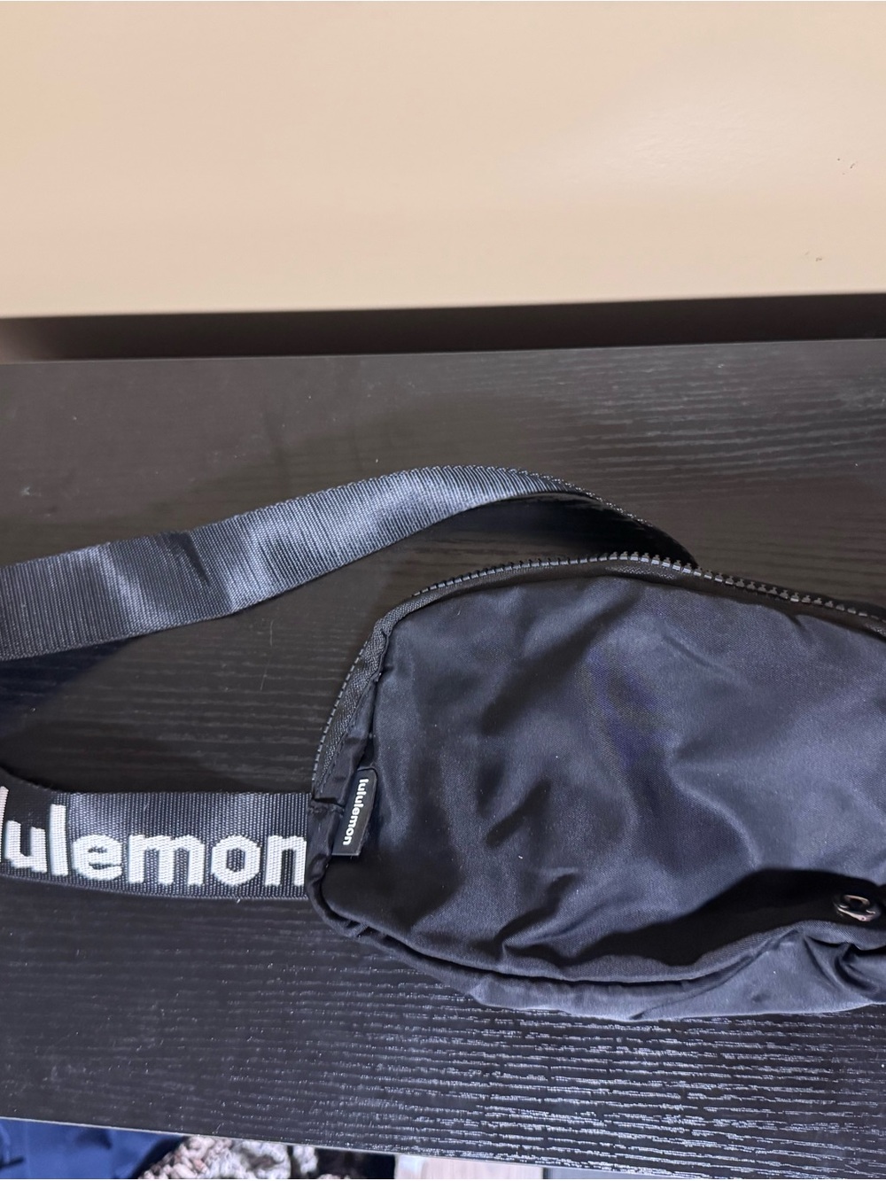 lululemon athletica Black Waist Bag with Logo Strap